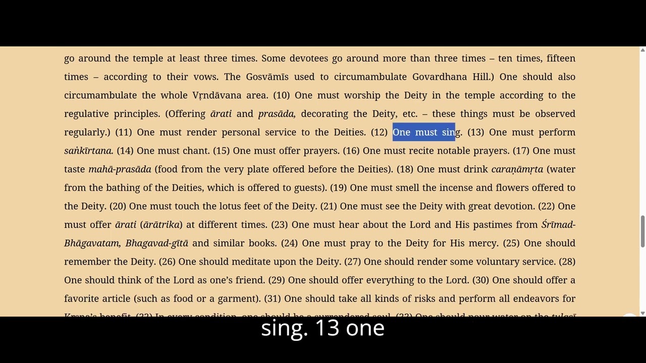 Day 15_ Daily Book Reading_Nectar of Devotion_CHAP 6_How to Discharge Devotional Service