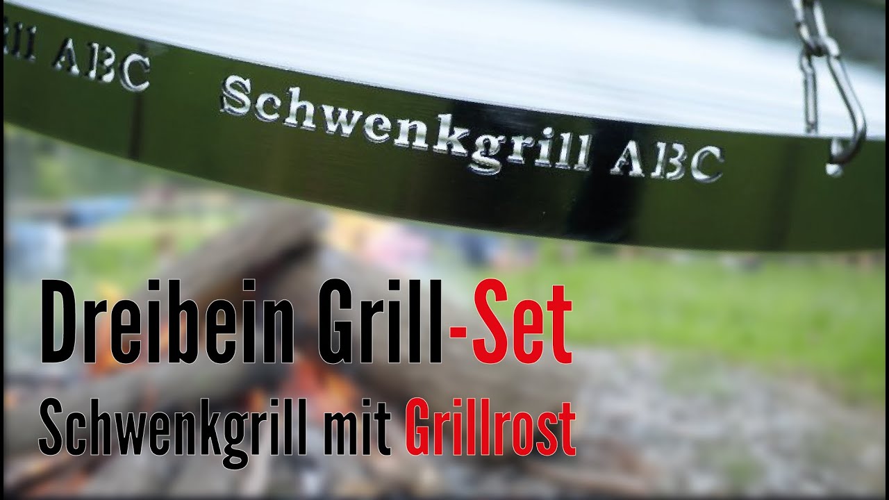 Schwenkgrill-abc Dreibein Grill-Set Schwenkgrill mit Grillrost Schwenker Grill
