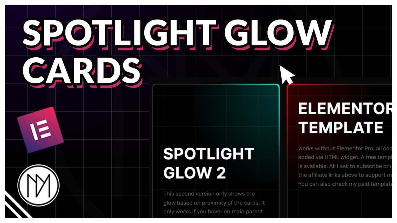 Spotlight Card Glow Effect [2 versions] - Elementor Tutorial