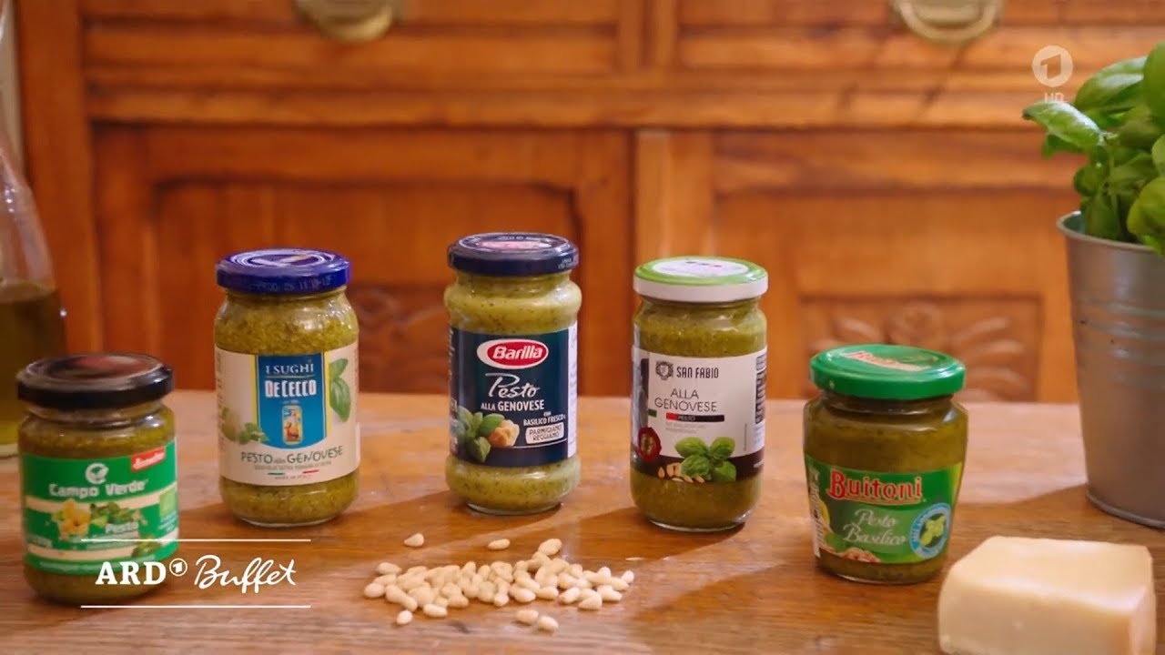 Test: Geschmacksprobe Pesto alla Genovese aus dem Supermarkt (31.03.2020 ARD-Buffet)