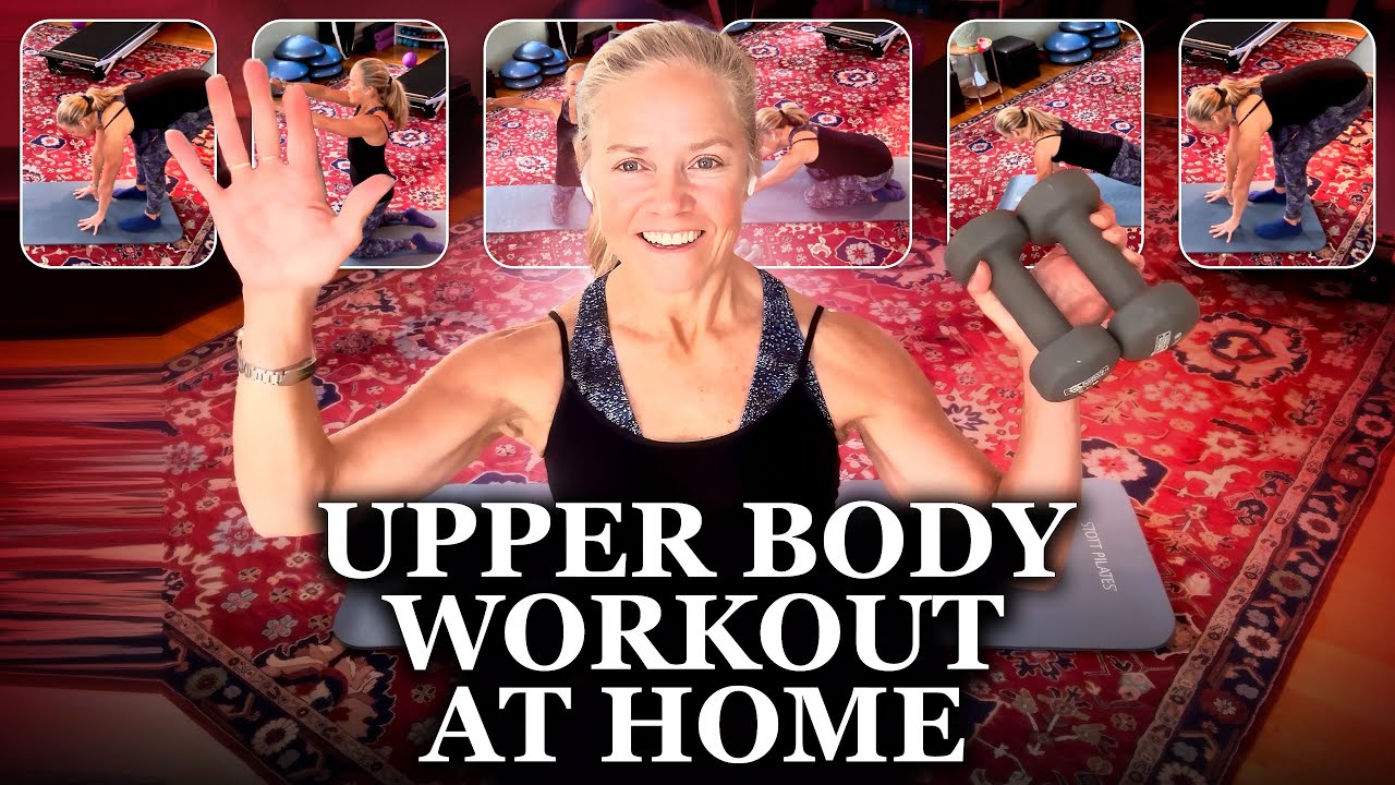 Upper Body Strength Workout at Home | Dumbbells + Mat Only | Plank to Pike #03