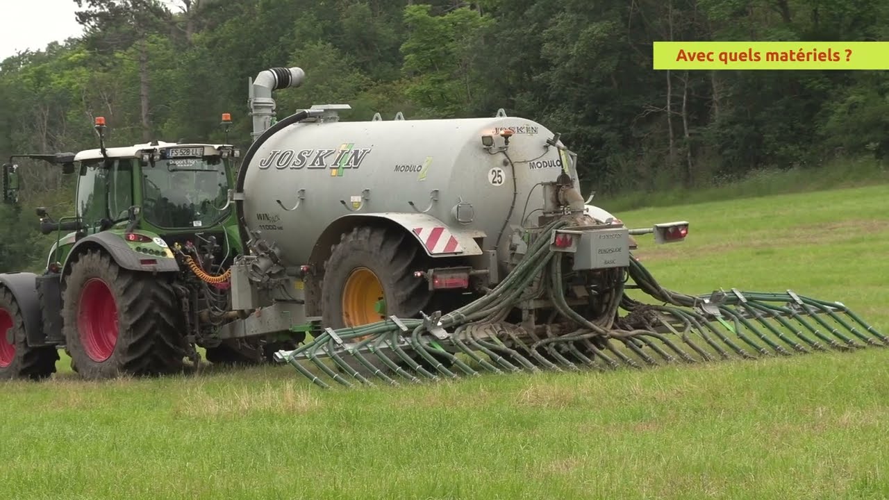Épandage de digestat brut ou liquide sur prairie de fauche après première coupe
