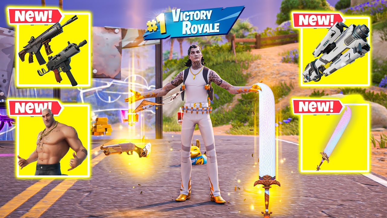 GHOST MIDAS vs ALL NEW MYTHIC WEAPONS ( NEW! Fortnite Chapter 7 Season 1 )