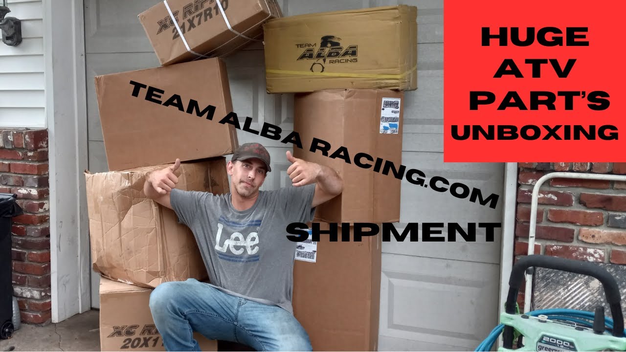 TRX426EX Unboxing a Huge Shipment from Team Alba Racing