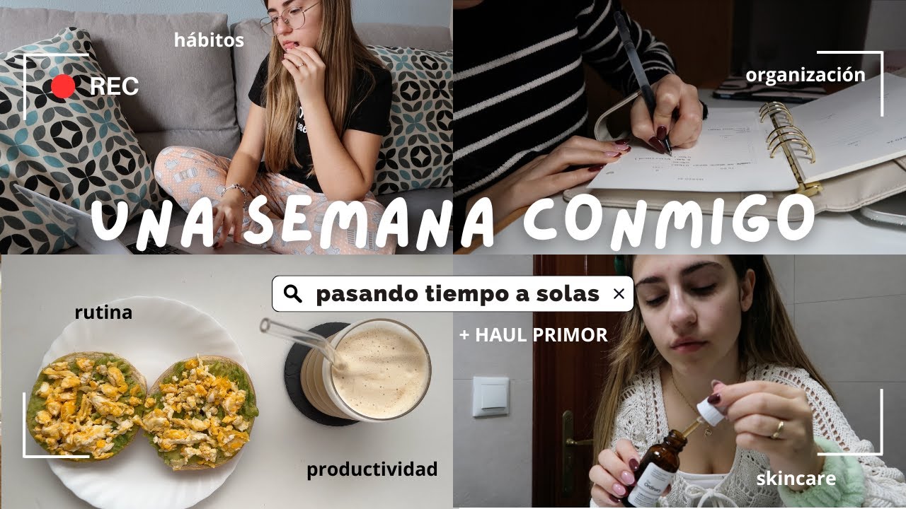 UNA SEMANA PASANDO TIEMPO A SOLAS 🎀🎧 + HAUL PRIMOR | organización, rutina, productividad, skincare 🤍
