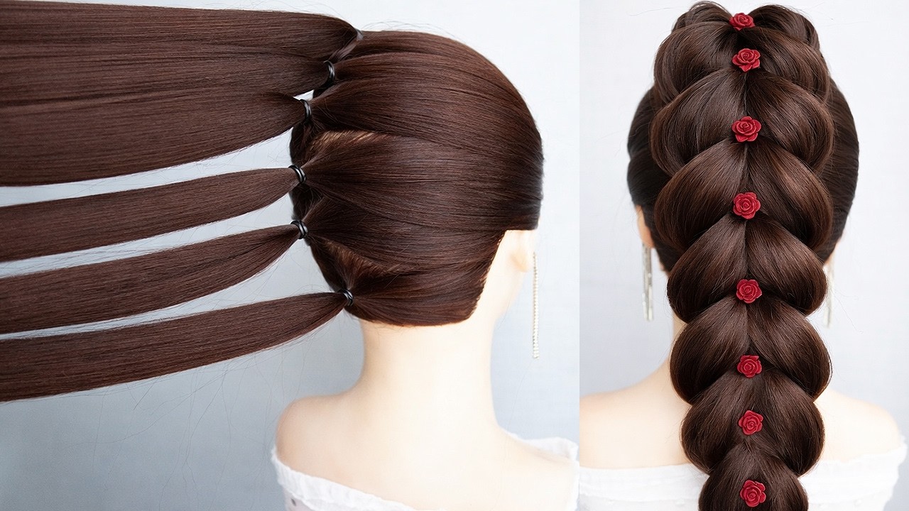 Beautiful Soft Braid Hairstyle for Wedding & Party | Simple Hair Design Long Hair