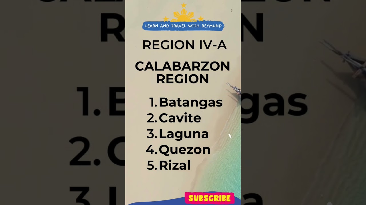 Region 4A (CALABARZON) #philippines #calabarzon #calabar #PhlRegions #PhilippineRegions