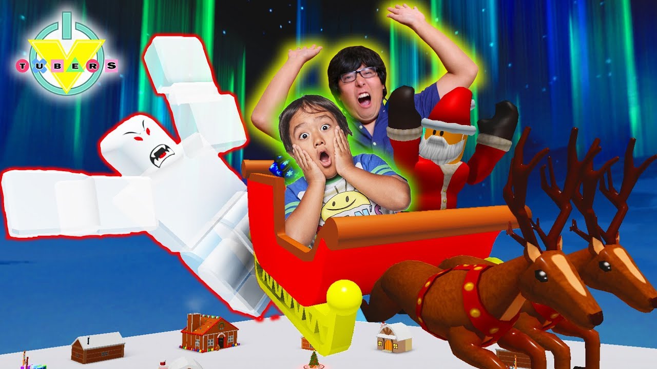 RYAN'S CHRISTMAS EVE IN ROBLOX ! Let's Play Roblox Holiday Game with Ryan's Daddy