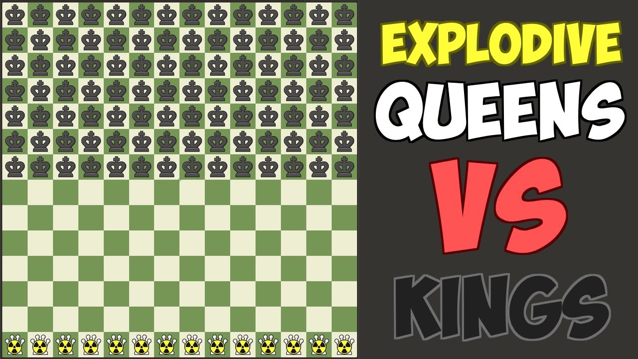 Battle Timelapse Of Explodive Queens And Kings┃Fairy Chess