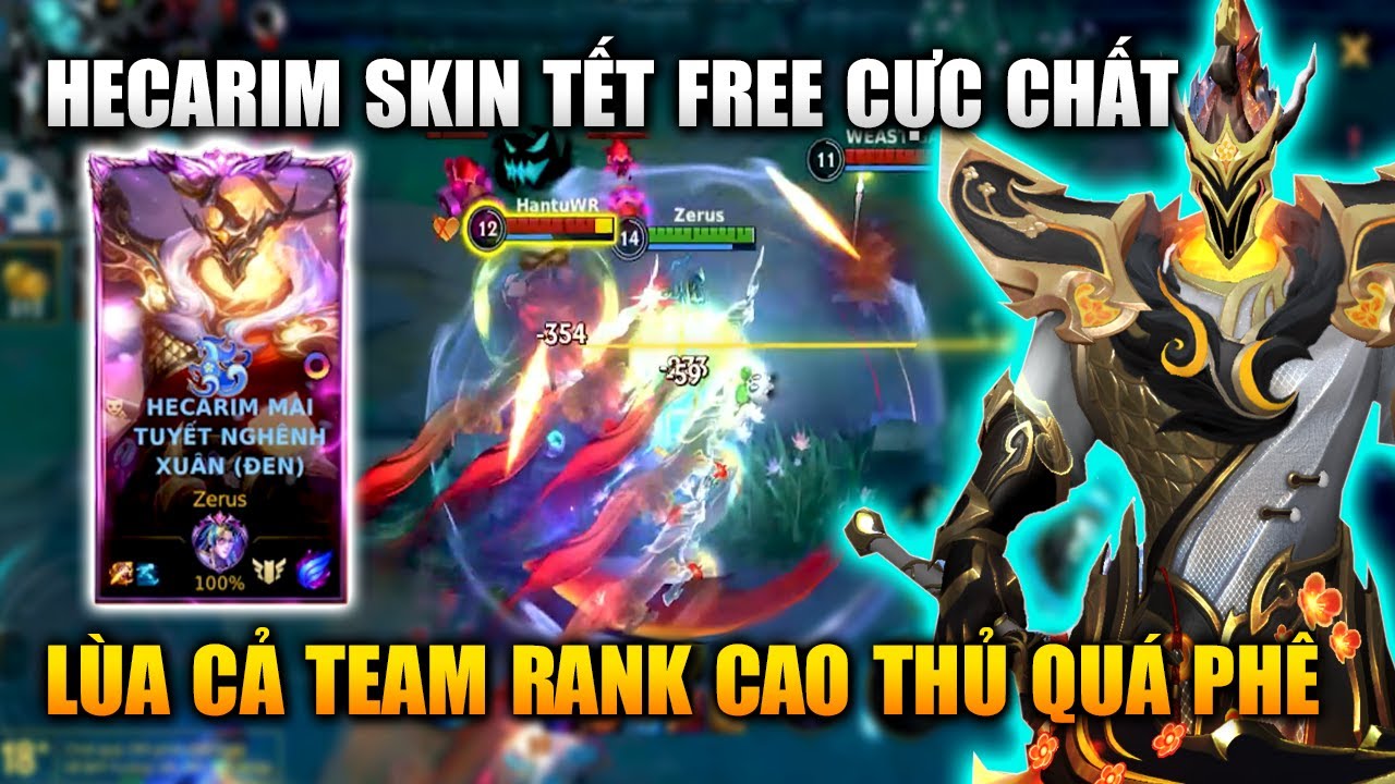 Wild Rift | Hecarim Mai Tuyết Ngh&ecirc;nh Xu&acirc;n Skin Free L&ugrave;a Team Bạn Cực Ph&ecirc; Tốc Chiến