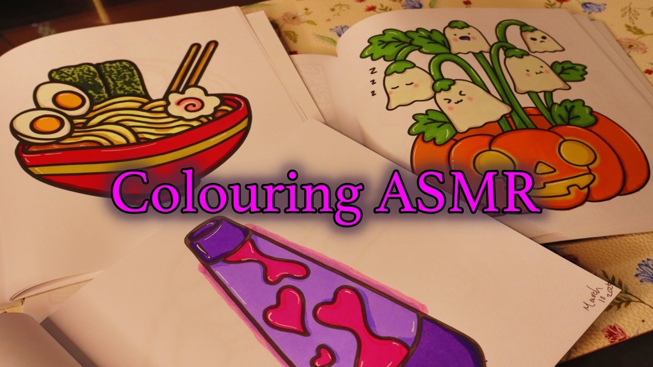 25 Minutes and 52 Seconds of Relaxing Colouring 🎨 | No Talking ASMR