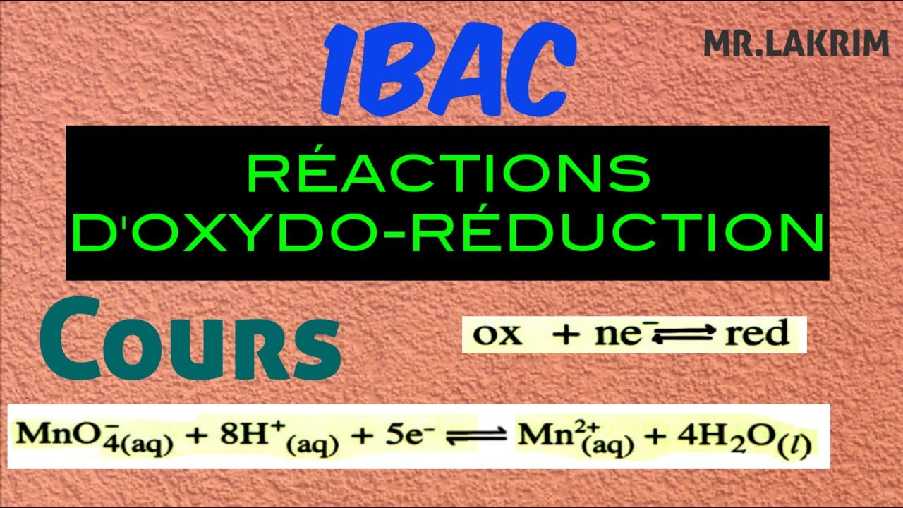 1Bac - Réaction d'oxydoreduction - cours
