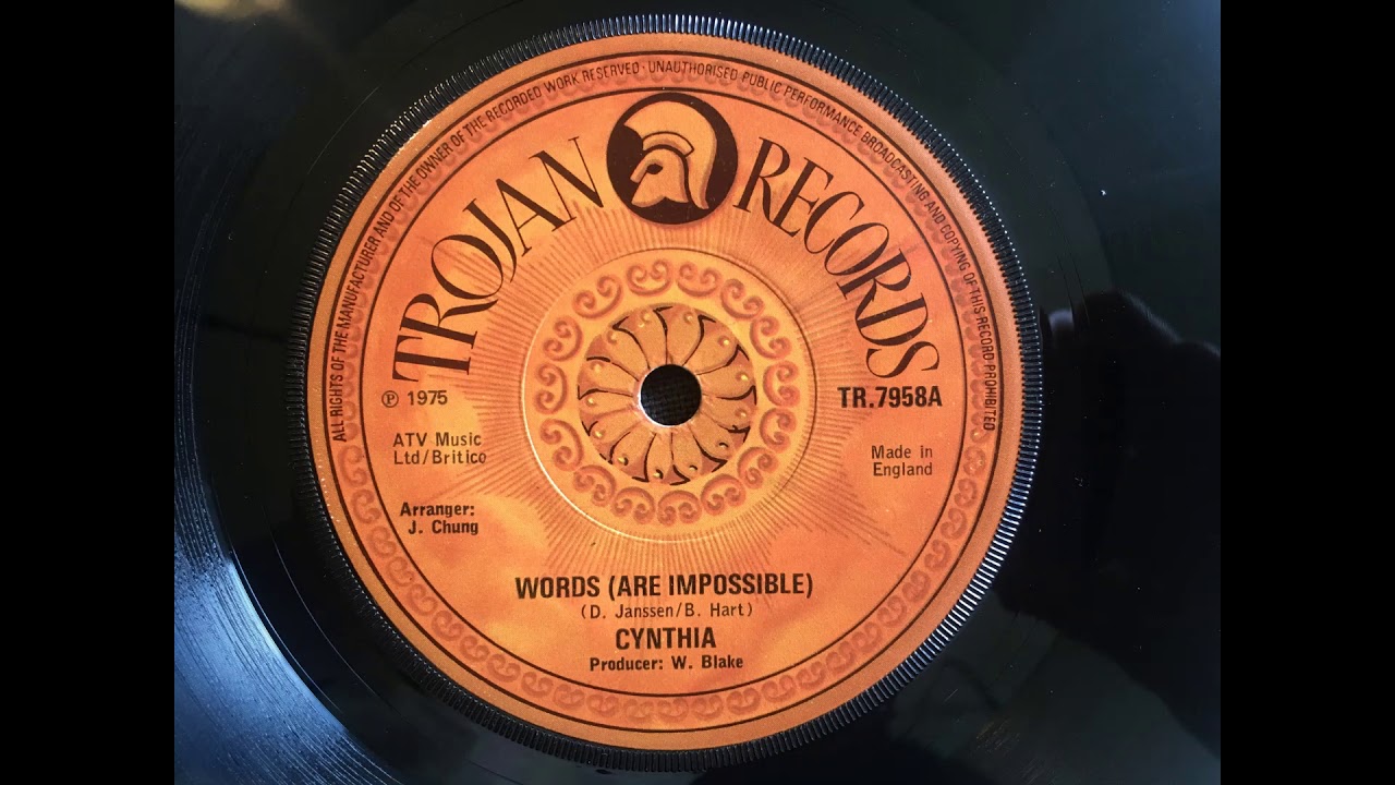 Cynthia - Words (Are Impossible)