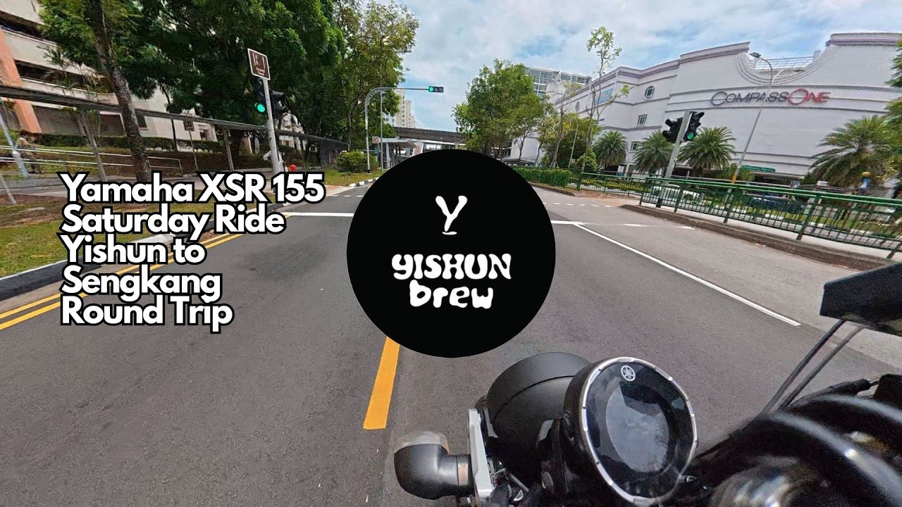 Yamaha XSR 155 | Singapore | Engine/Road sounds | Saturday Ride | Yishun to Sengkang | Round Trip