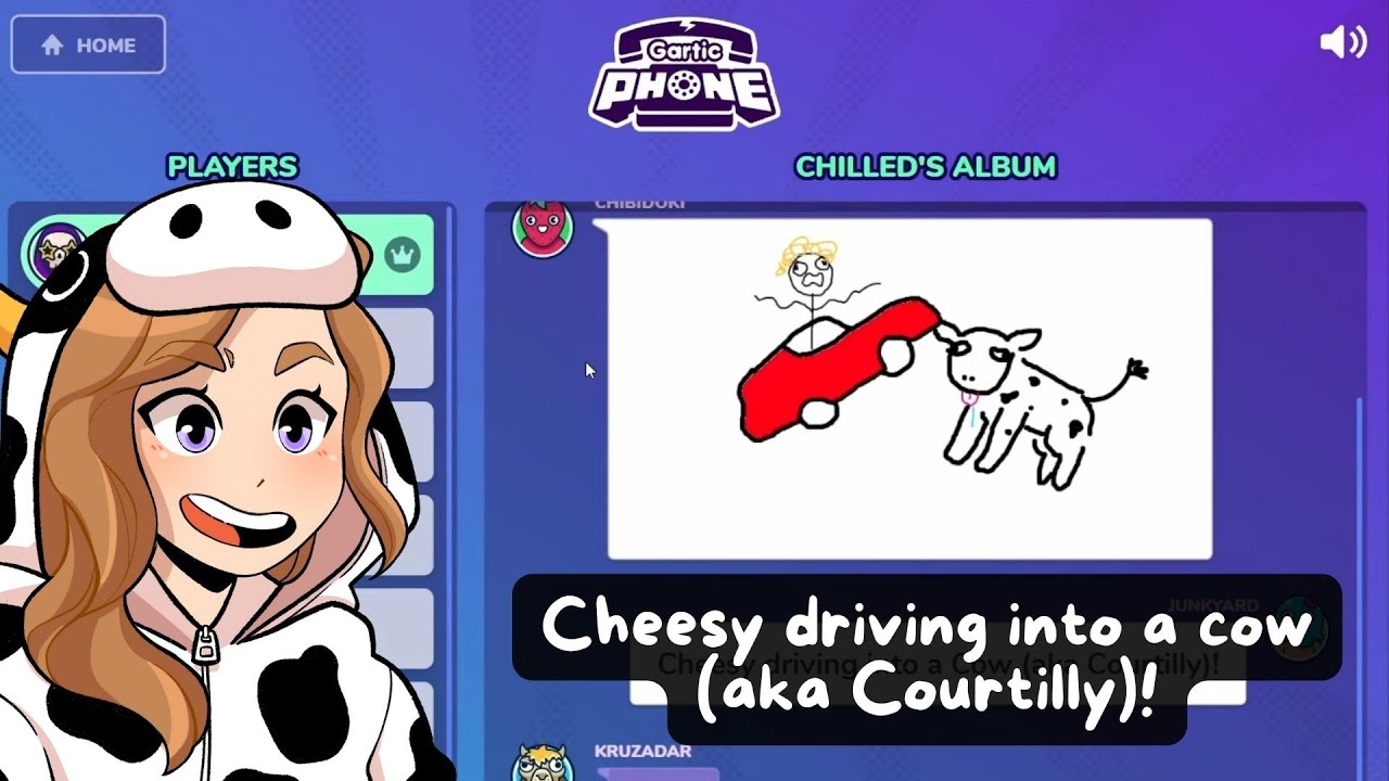 JUNKYARD called me a COW in Gartic Phone with Friends!