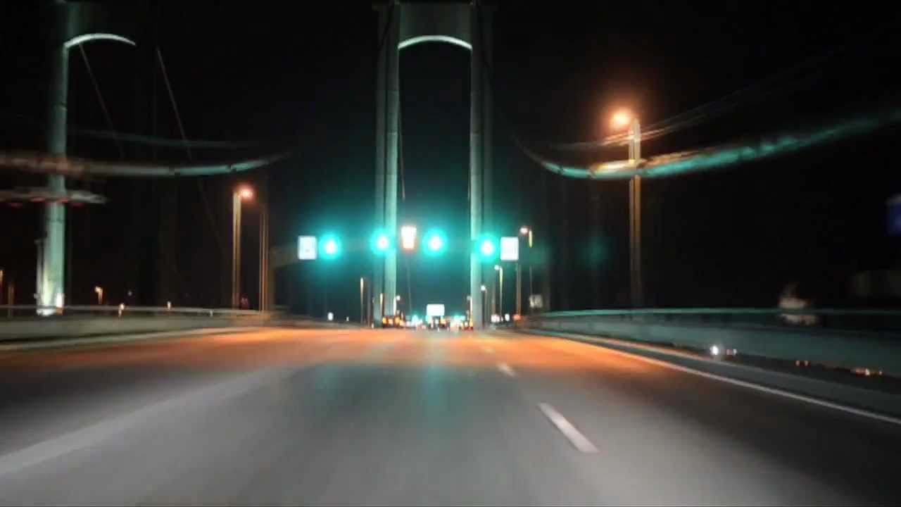 Delaware Memorial Bridge at Night
