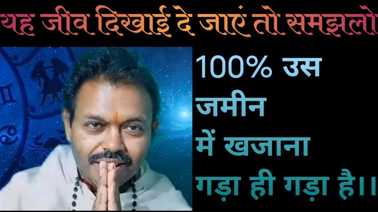 उस जमीन में धन गड़ा हुआ होता है ज़हां यह जीव दिखाई दे जाता है।।Signs of treasure under the ground.