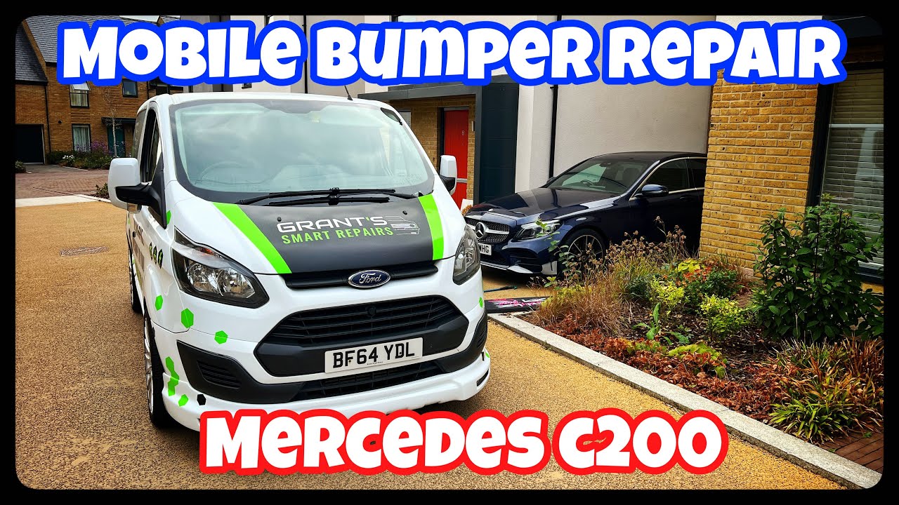 Mobile smart repair Mercedes c200 bumper repair
