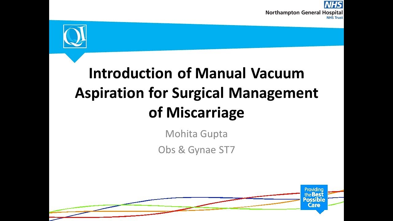 Dr Mohita Gupta - Manual Vacuum Aspiration QI project