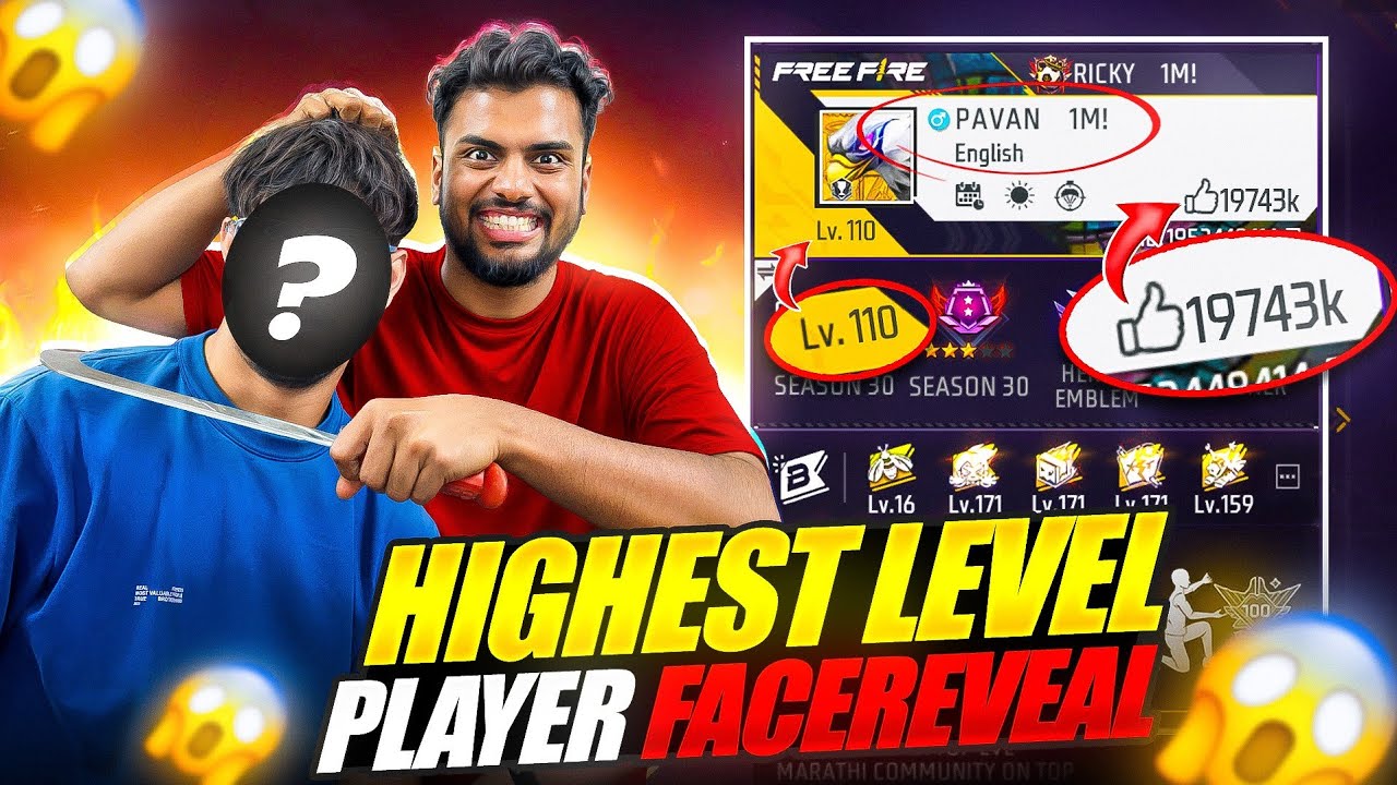 100 Level Player Face Reveal Gone Wrong Indian Higest level Player - Garena Free Fire Max