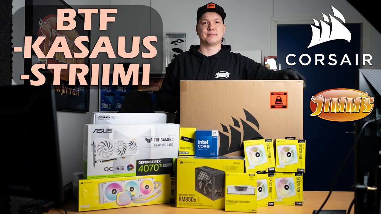 Johdoton tietokone? | Corsair BTF kasaus | Jimm's live