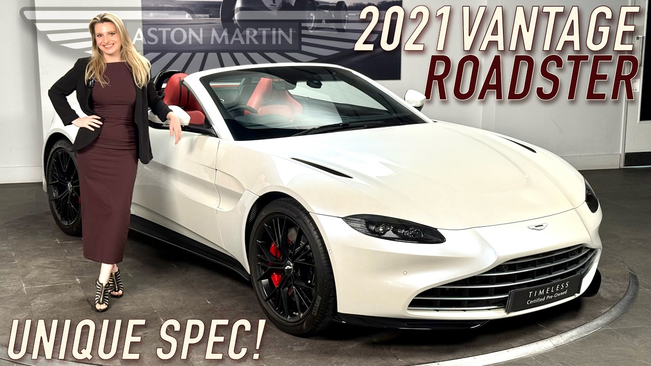 SUPER SPEC 2021 Aston Martin Vantage Roadster в цвете Morning Frost White &mdash; Изящная прогулка по г...