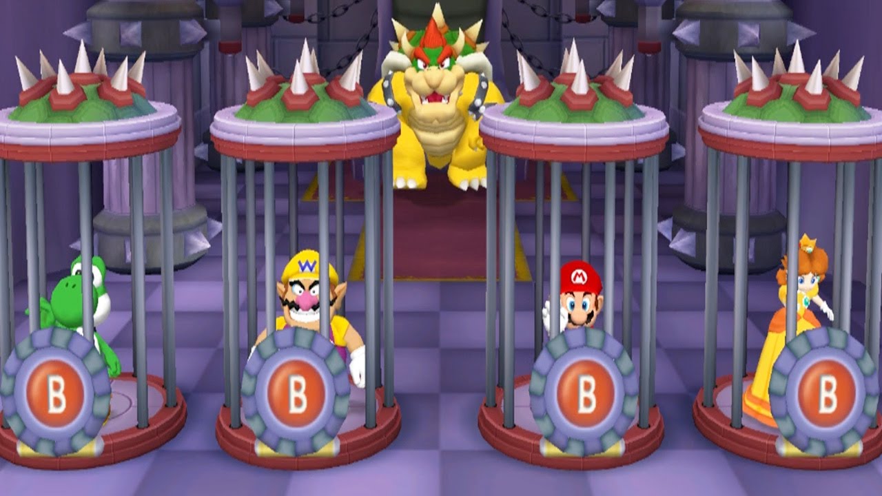 Mario Party 5 - Minigames - Yoshi vs Wario vs Mario vs Daisy (Master Cpu)