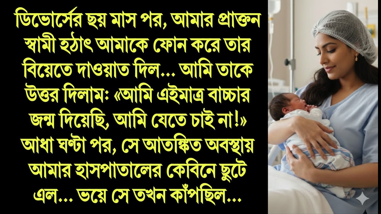 প্রাক্তন স্বামী ফোন করে তার বিয়েতে দাওয়াত দিল..আমি তাকে উত্তর দিলাম,আমি এইমাত্র বাচ্চার জন্ম দিয়েছি