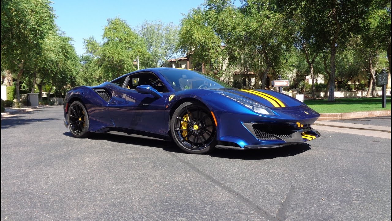2020 Ferrari 488 Pista in Blue twin-turbo 3.9 Liter V8 engine & Ride My Car Story with Lou Costabile