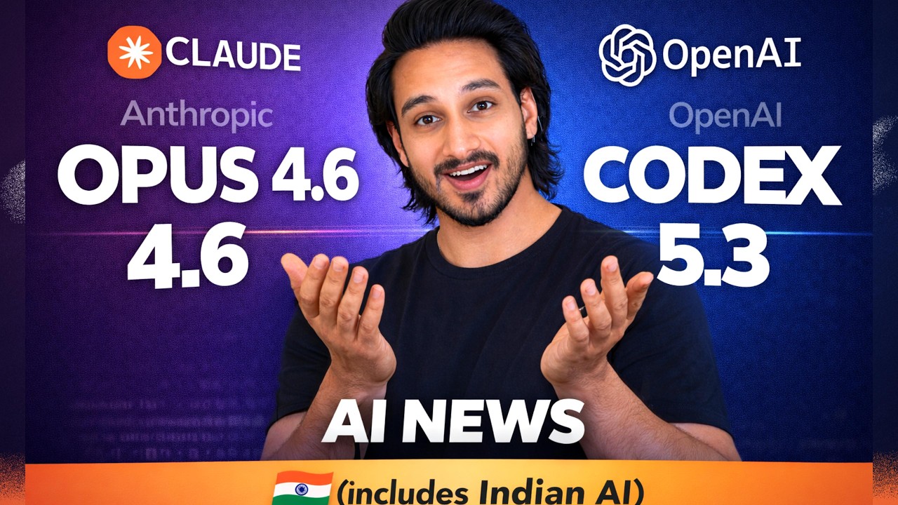 AI News - Industry Shaked! GPT 5.3 codex vs Claude Opus 4.6 vs 🇮🇳 Sarvam AI: The Full Breakdown!