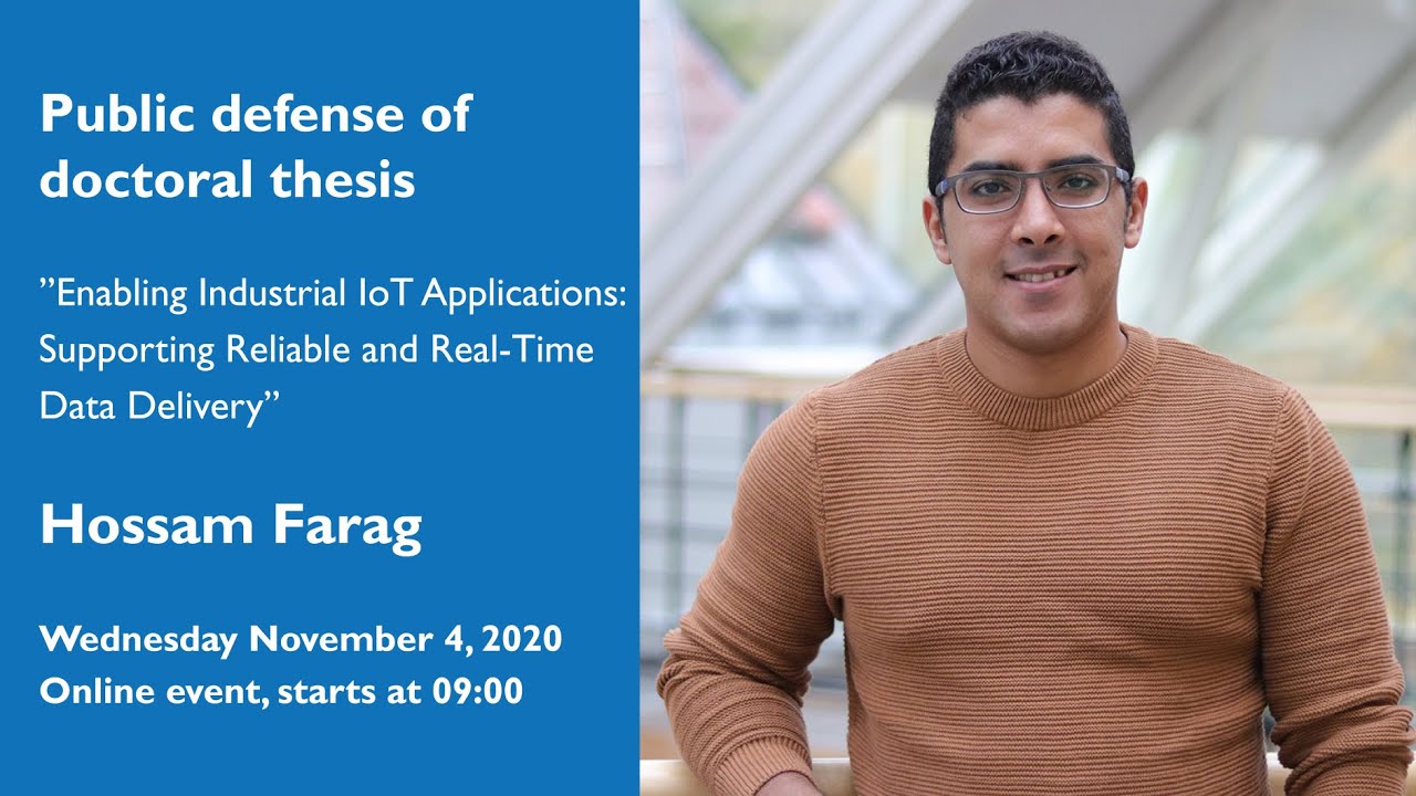 Defence of doctoral thesis in Computer and System Science with Hossam Farag
