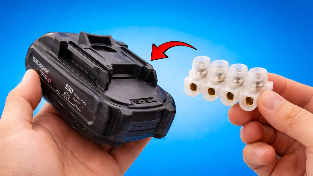 🔋Больше никогда не покупайте аккумуляторы для дрелей! Используйте клеммную колодку и посмотрите, ...