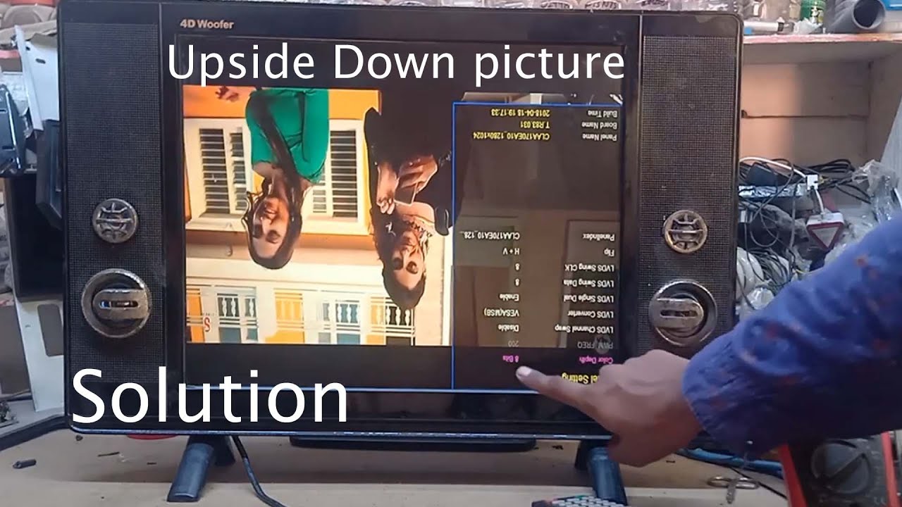How To Solve Upside Down Picture In China LED TV Monitor | mirror LCD/LED tv screen Flip rotate 🔥🔥🔥