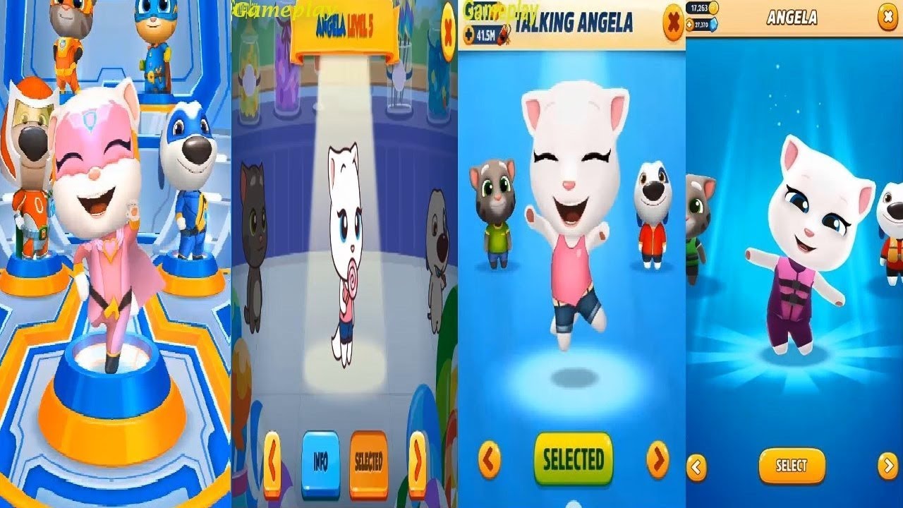 TALKING TOM HERO DASH VS Talking Tom Candy Run Talking Tom Gold Run Tom Jetski 2 Talking Angela