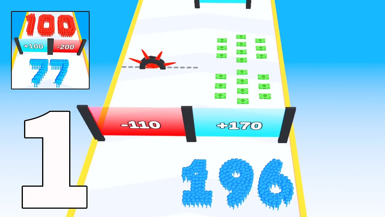 Crowd Number Run 3D - Gameplay Walkthrough Part 1 (ios,Android)