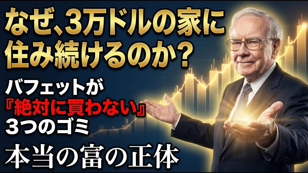 バフェットはなぜ、3万ドルの家に住み続けるのか？金持ちが『絶対に買わない』3つのゴミと、本当の富の正体。