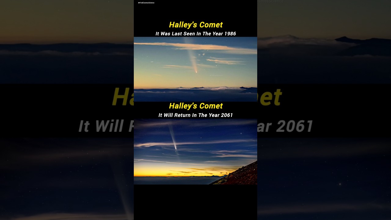 Halley's Comet In 1986 And 2061 #shorts #findcosmosscience