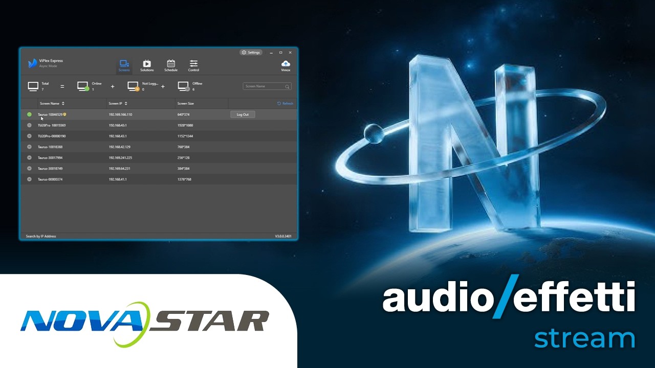 NovaStar | Taurus: configurazione iniziale e gestione contenuti passo dopo passo