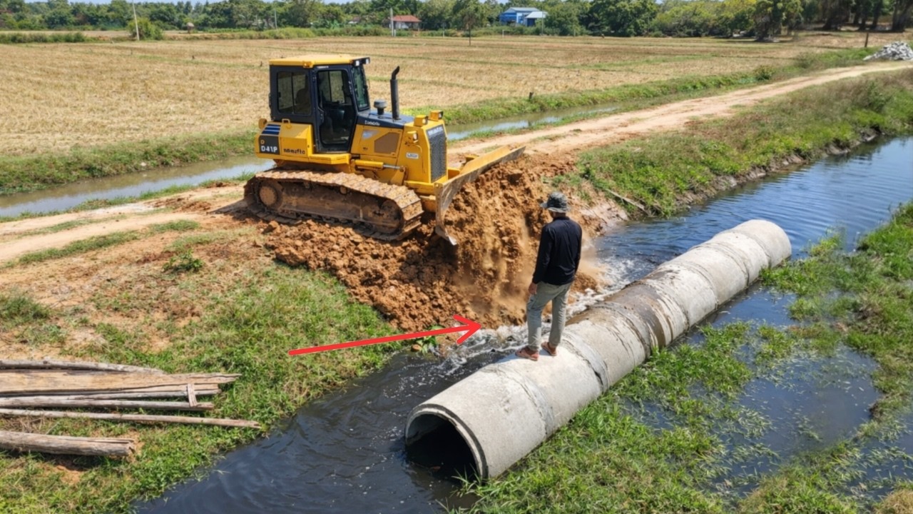 Wonderful Activity Complete100% Construction Delete Drainage Service by Bulldozer Push & 5-T Dump Tr