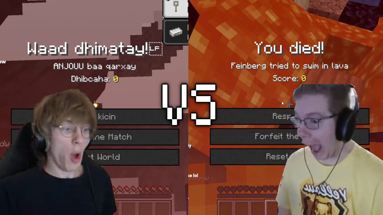 anjou and feinberg slowly losing their mind in mcsr ranked