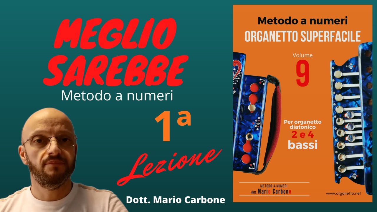 1a Lezione - MEGLIO SAREBBE - Facile - Organetto Superfacile metodo