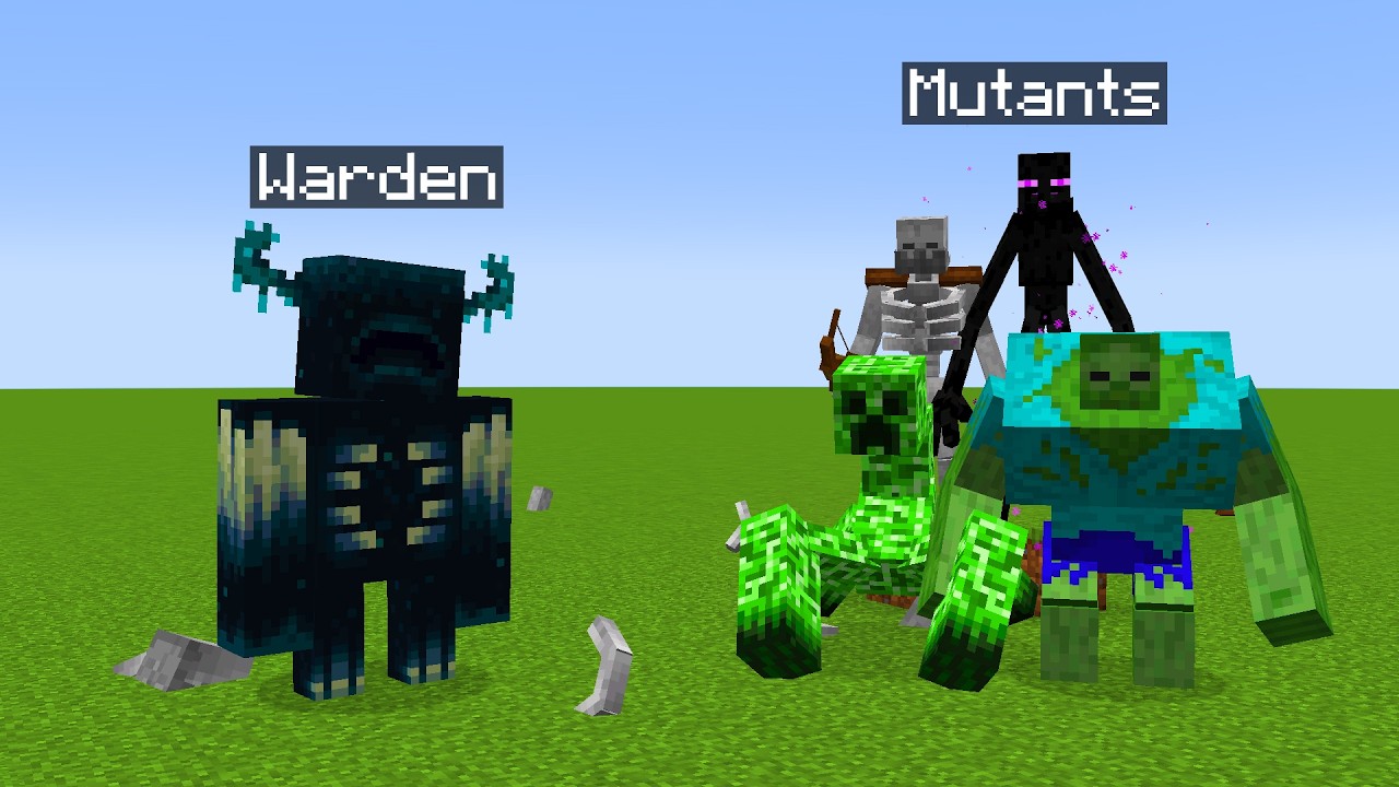 Warden vs Mutant Mobs - Minecraft