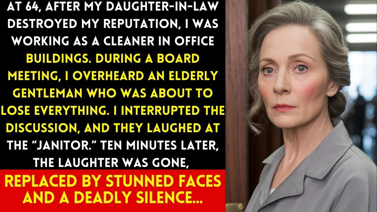 WORKING AS A JANITOR, THEY MOCKED ME WHEN I INTERRUPTED THE MEETING — THEN I DROPPED A BOMBSHELL