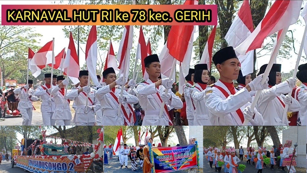 KARNAVAL HUT RI ke 78 Mi SD SMP SMK se kecamatan GERIH  kab.NGAWI