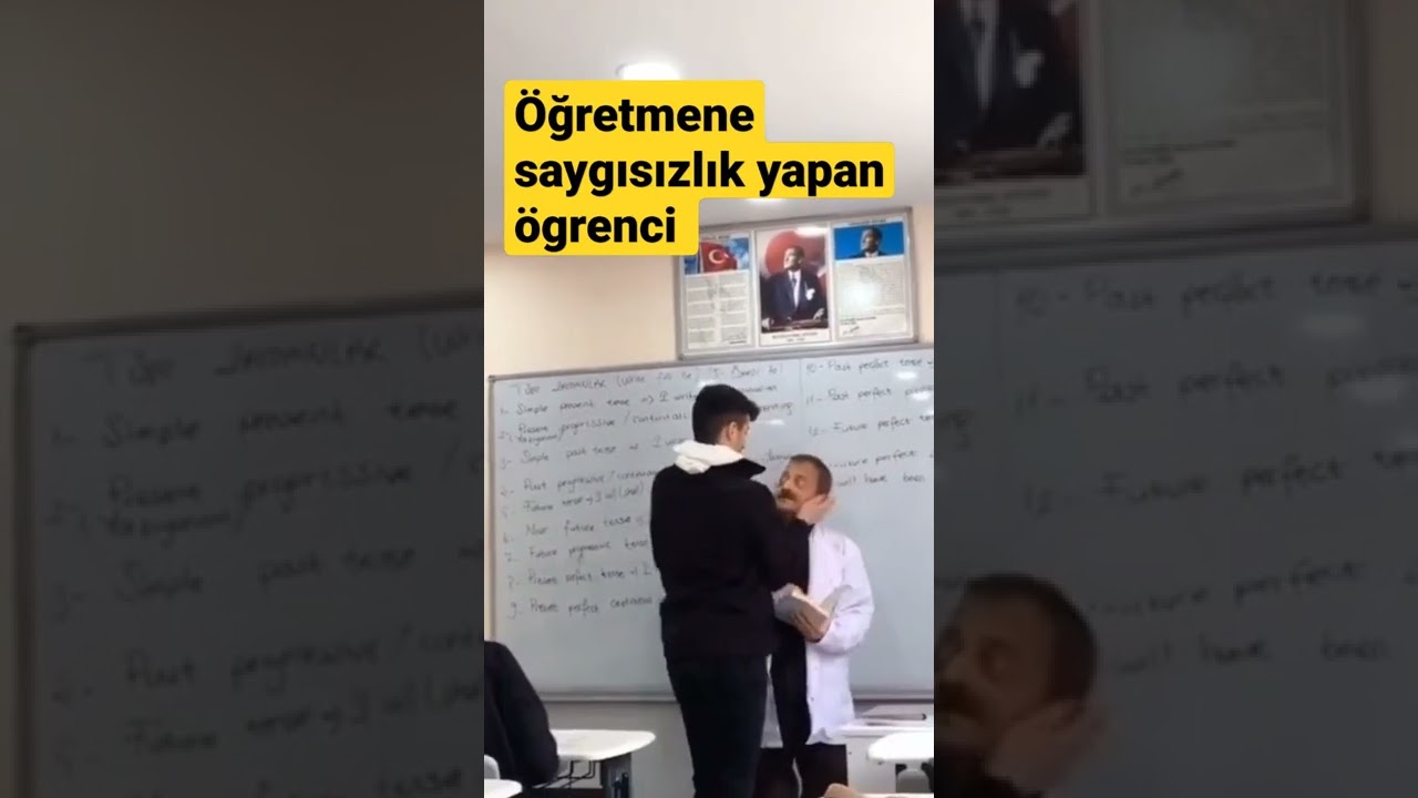&Ouml;ğretmene saygısızlık yapan &ouml;ğrencinin utan&ccedil; verici anları