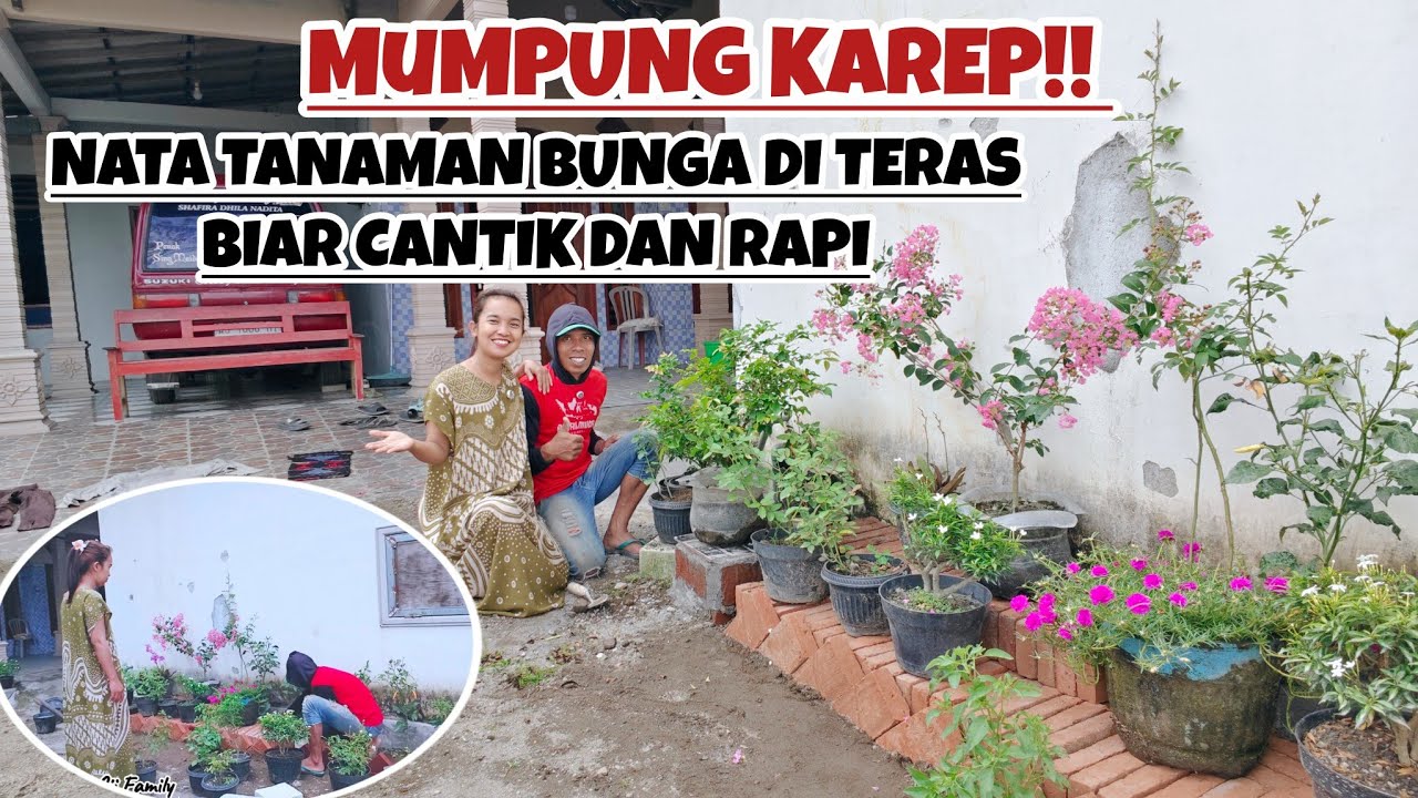 MUMPUNG KAREP PULANG KERJA AYAH TAKIM AJAK NATA TANAMAN BUNGA DI TERAS BIAR RAPI DAN CANTIK‼️