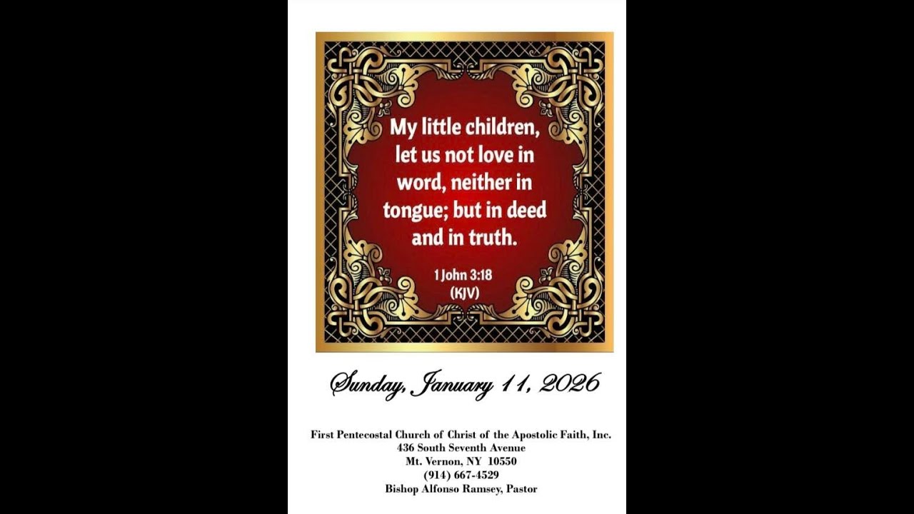 01.11.2026 || Morning Worship Service Service