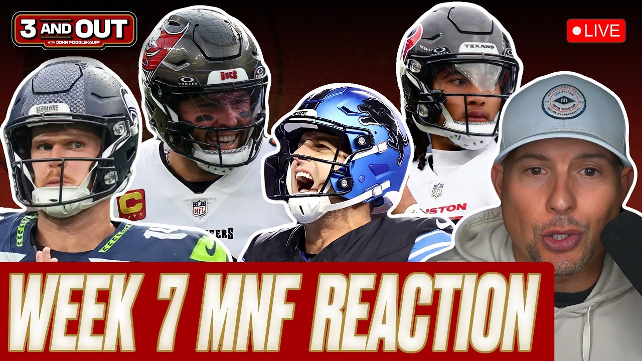Reaction to Seahawks win vs. CJ Stroud & Texans on MNF + Goff &  Lions CRUSH Bucs | 3 & Out NFL Live