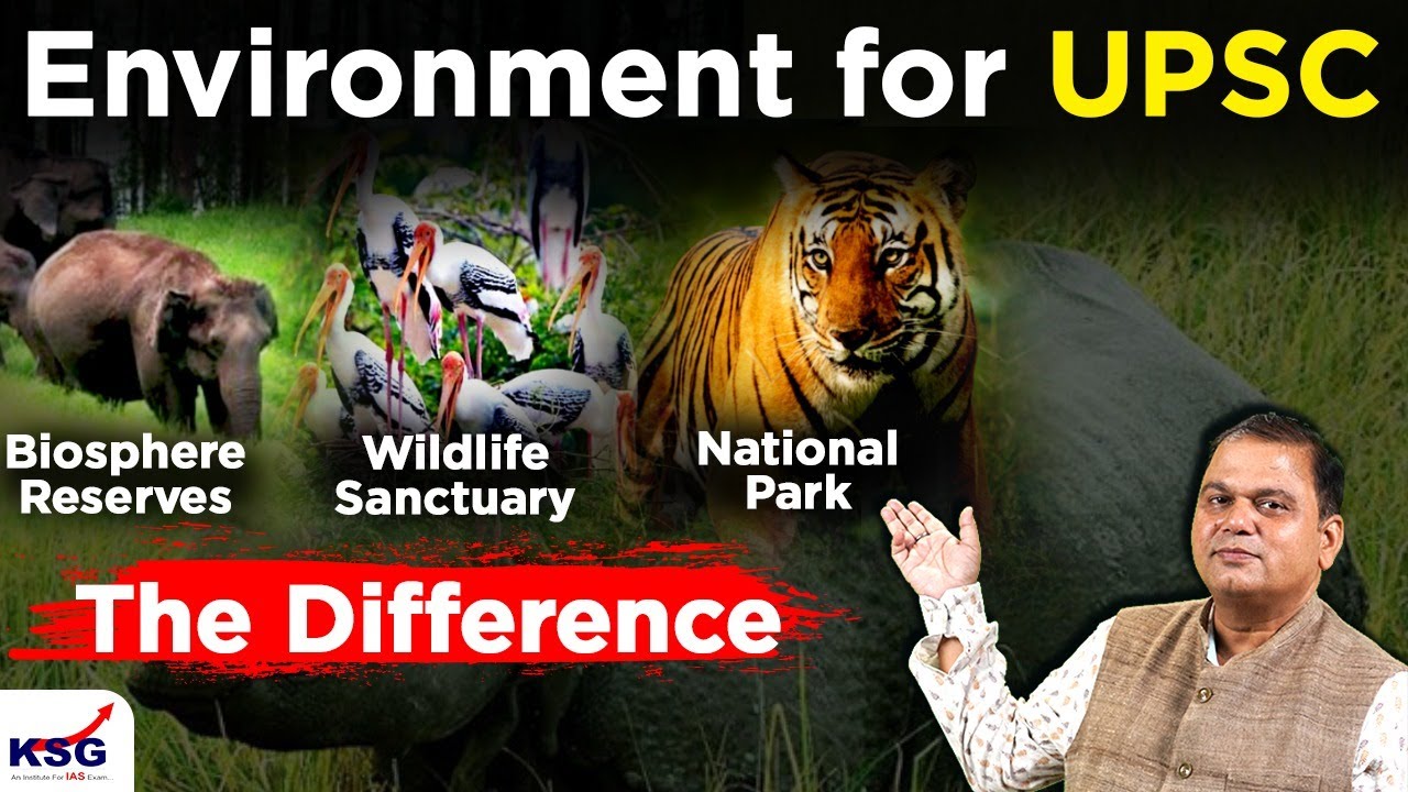 Difference Between Biosphere Reserves, National Parks and Wildlife Sanctuary | KSG IAS