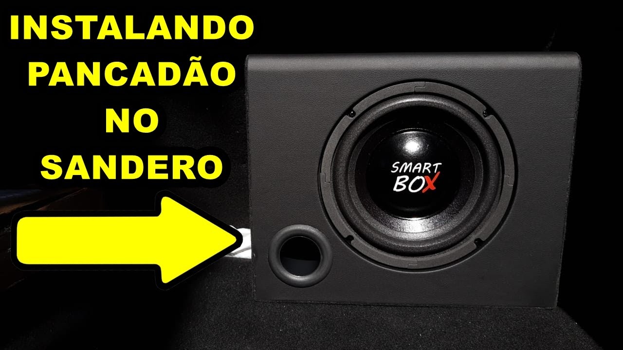 INSTALANDO CAIXA AMPLIFICADA SUBWOOFER 8 POLEGADAS NO SANDERO